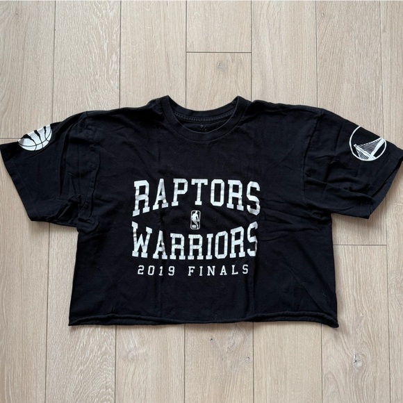 Peace Collective 2019 NBA Finals Raptors vs Warriors Cropped T Shirt Women’s M - Picture 1 of 10